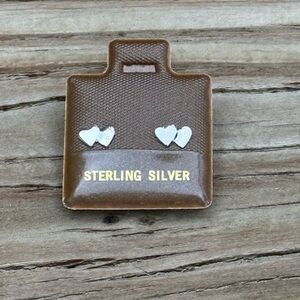 Bundle 3 for 50% off 1970s Deadstock Sterling Silver Little Hearts Post Earrings